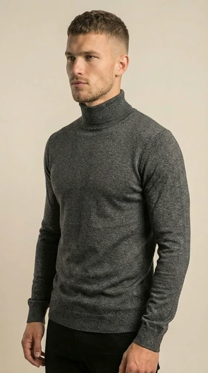 بافت یقه اسکی مردانه BY08