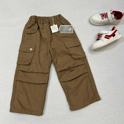 شلوار بگ کتان لاینردار بچه گانه خارجی