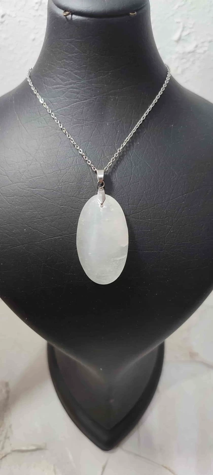 سنگ سلنایت کد 12 (به همراه زنجیر استیل و بند چرمی)