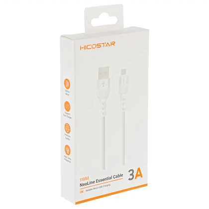 کابل میکرو یو اس بی 3 آمپر هایکو استار Hicostar مدل 119M طول 1 متر