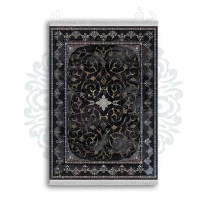 *جدید* فرشینه از جنس پارچه شانل مخمل ترک طرح فانتزی برند دفه کد 1113
