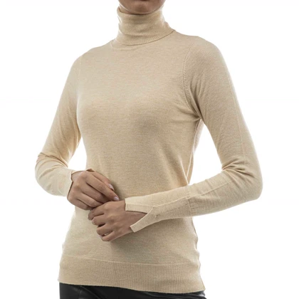 پلیور یقه اسکی اسلیم فیت زنانه - 03241352