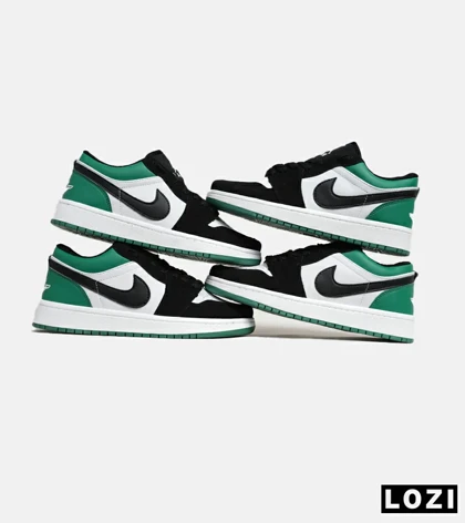 کفش کتانی مردانه سفید مشکی سبز نایک NIKE jordan 1