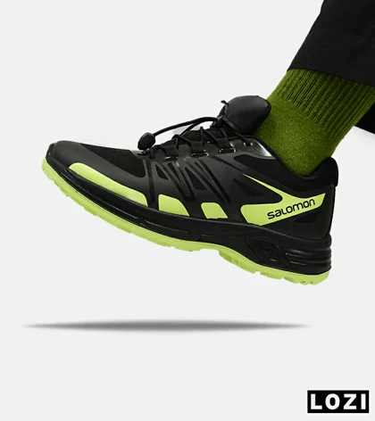 کفش کتانی کوهنوردی مشکی سبز زنانه و مردانه Salomon wings pro 2