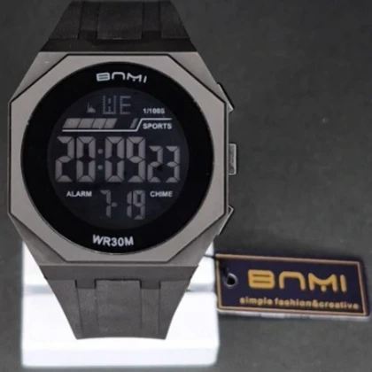 ساعت مچی اورجینال BNMI بنمی مشکی موتور ژاپن با ضمانت و جعبه مدل میتسوبیشی