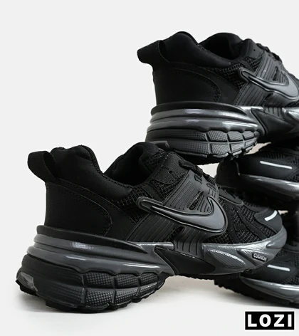 کفش کتانی مردانه و زنانه مشکی خاکستری Nike cushlon مدل 6210