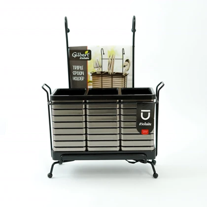 جاقاشقی آویز مستطیل 3 قلو نقره ای تایلندی بازن