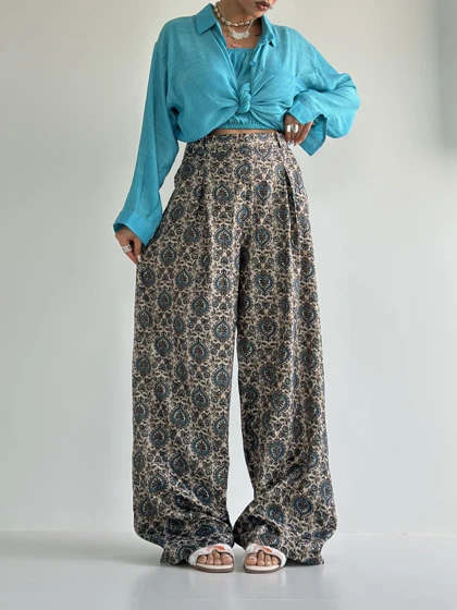 شلوار پارچه ای طرحدار
