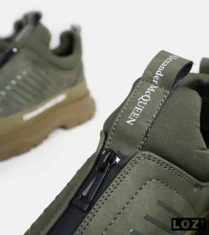 کفش کتانی نیم ساق زیتونی Alexander McQueen مدل 5758