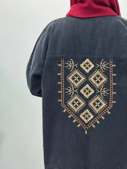 کت جین گلدوزی باران 2