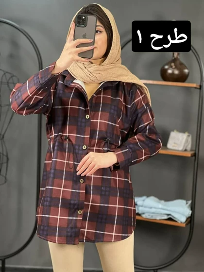 مانتو فوتر چهارخونه کد 1365