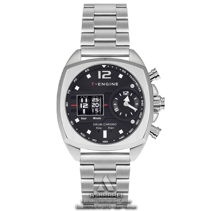 ساعت تی انجین صفحه مشکی T-Engine Drum Chrono 3940