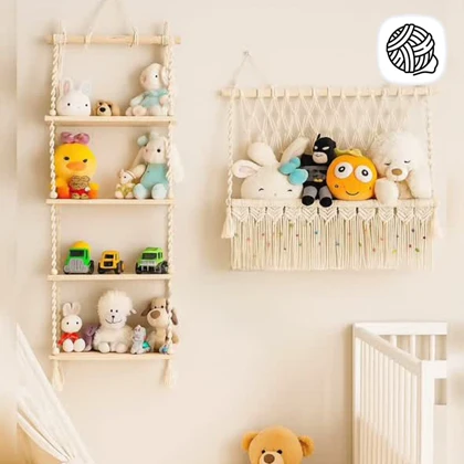 ست هولدر عروس و شلف دیواری اتاق کودک مدل رافینیا