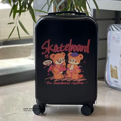 چمدان بچگانه طرح SKATEBOARD مشکی
