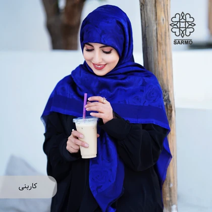 روسری رونا گل رز لمه دار