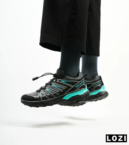 کفش کتانی بزرگ پا مشکی آبی دریایی سالومون Salomon X ULTRA