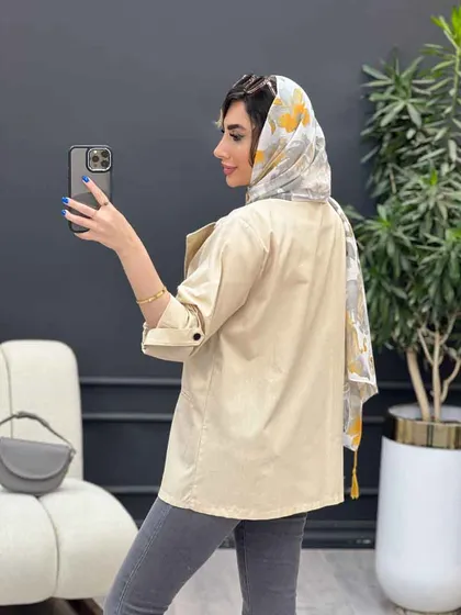 مانتو دو دکمه ثمین