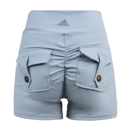 شورتک کارگو ورزشی زنانه آدیداس مدل A-3115 آبی روشن