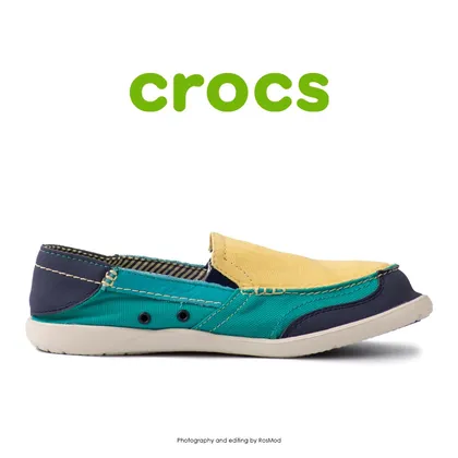 لوفر زنانه کراکس - Crocs Walu Express Buttercup/Tropical Teal