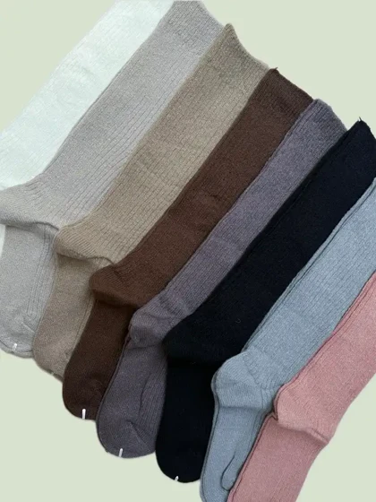 جوراب زیر زانو زنانه بافت کبریتی