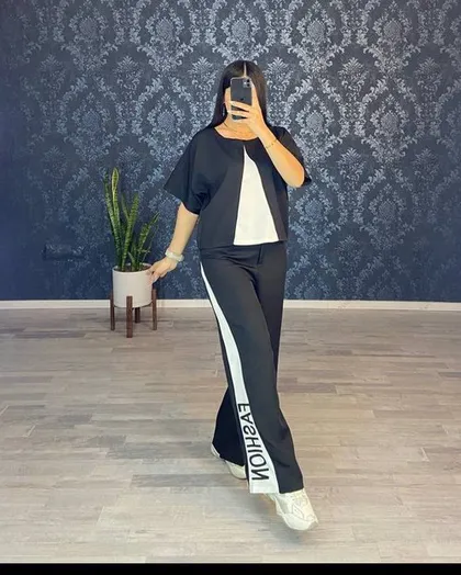 ست کراپ و شلوار کد : 7339