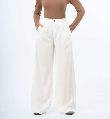 شلوار بگ سیلک رویال سفید