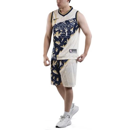 ست رکابی و شلوارک بسکتبالی لیکرز مدل Nike-DRI FIT-5B099 کرم