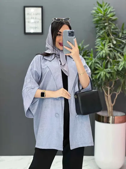 مانتو ژاکارد آستین لاله