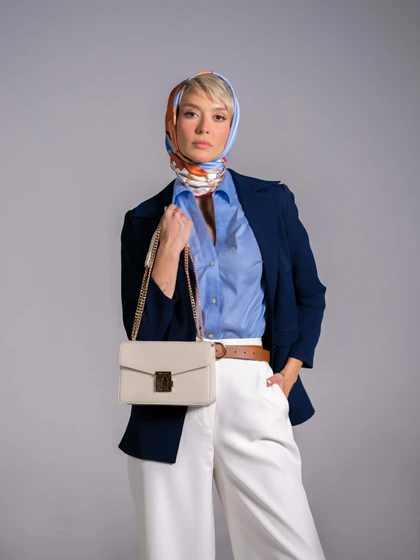 کیف دوشی زنانه چرم مصنوعی دیوید جونز DAVID JONES