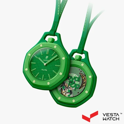 ساعت اودمار پیگه x سواچ AP X SWATCH کالکشن رویال پاپ مدل GREEN EIGHT