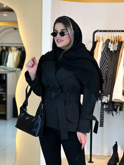 بارانی تک جیب مشکی 010202