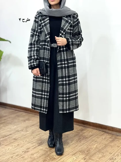 پالتو پشمی بلند آستردار شاهیکا