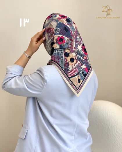 مینی اسکارف توییل ابریشم در رنگبندی