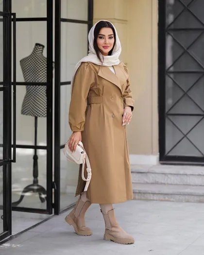 بارانی کمرکش 4دکمه کد 103