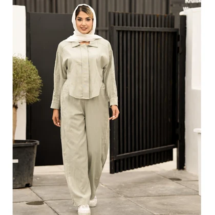ست شومیز شلوار لینن