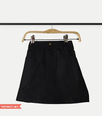 دامن کتان مشکی