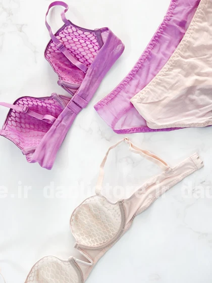 ست شورت و سوتین تور و دانتل فنر دار فانتزی