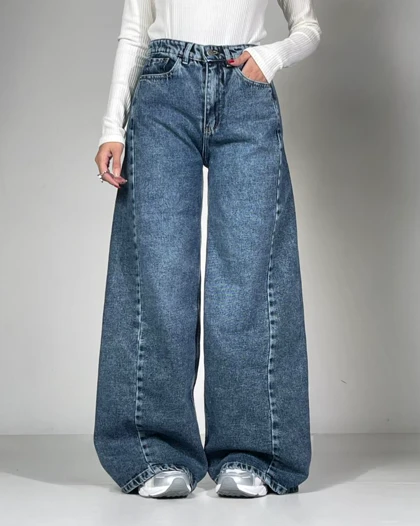 شلوار شافل  آبی  کد 1000194