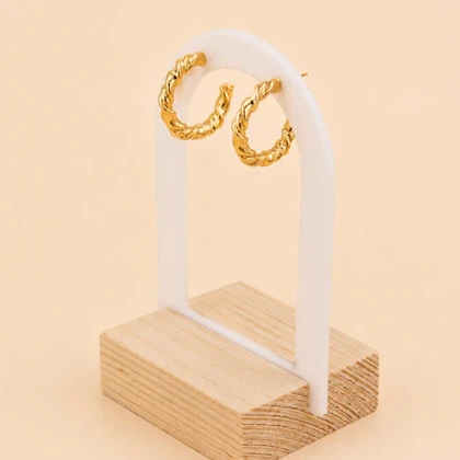 گوشواره طرح زارا مدل نیم‌دایره پیچ کد M55