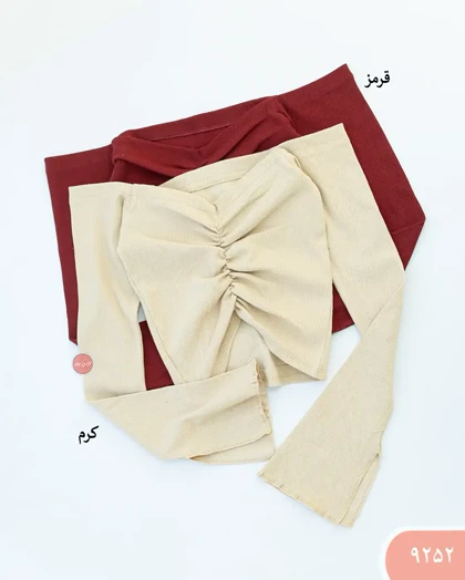 بلوزکراپ آستین کلوش 9252