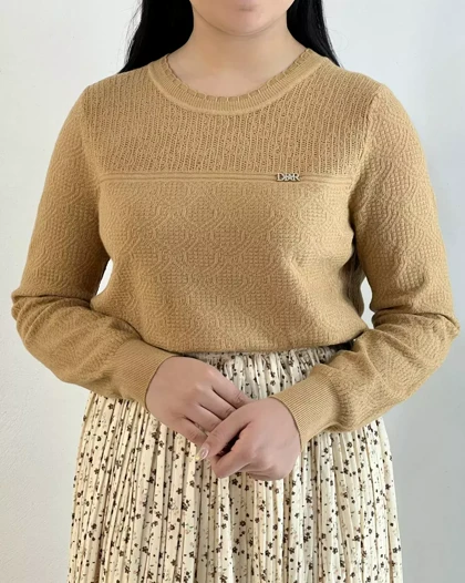 پلیور بافت طرح برجسته 6 رنگ مدل 2 کد 5299