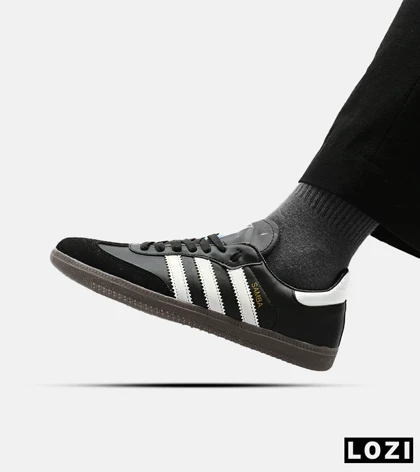 کفش کتانی مردانه و زنانه مشکی قهوه ای ADIDAS Samba مدل 4234