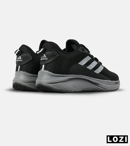 کفش کتانی مردانه و زنانه مشکی طوسی ADIDAS BONCE مدل 7470