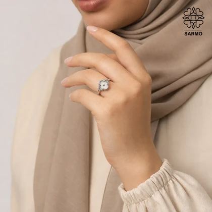 انگشتر استیل ونکلیف نقره ای کد 509428020