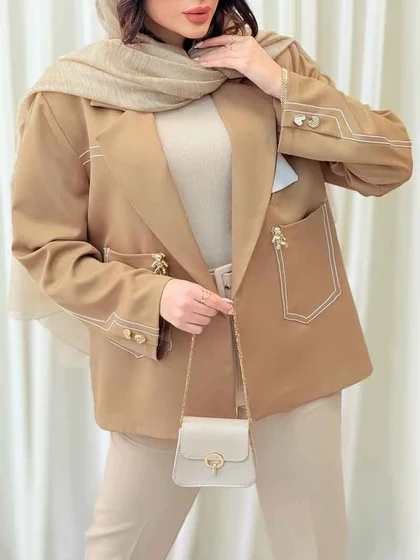 مانتو مازراتی دو جیب دوخت دار