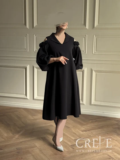 پیراهن کوتاه سرشانه گل‌دار