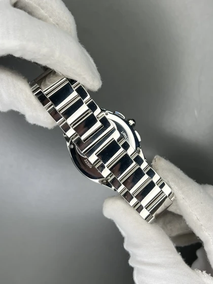ساعت مچی کارتیه کورنوگراف بند سیلور صفحه مشکی Cartier