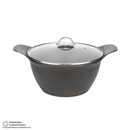 سرویس قابلمه چدن تاپ تفلون مدل موج رویال 8 پارچه