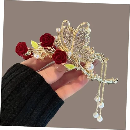 کلیپس مو زنانه مدل رز پروانه ای کد 140205AVIZ