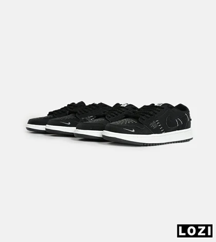 کفش کتانی مردانه و زنانه مشکی سفید نایک NIKE jordan Vodoo مدل 6633